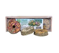 Small Pet Select - Forage Rounds Natural Treats for Rabbits, Guinea Pigs & Small Pets | Made with Meadow Grass & Premium Timothy Hay for Hea