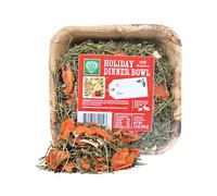 Small Pet Select - Holiday Dinner Bowl For Rabbits, Guinea Pigs & Small Pets.-100% All-Natural Forage Mix with Parsley, Carrot & Beetroot 3.5oz (100g)