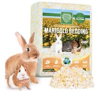 SMALL PET SELECT - Natural Paper Bedding with Real Marigold Buds. Rabbits, Guinea Pigs, and Other Small Animals, 56L