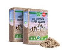 SMALL PET SELECT Premium Natural Paper Bedding for Guinea Pig, Rabbit, Hamster, Bunny & Small Animals, Soft Brown Pet Bedding With Odor Control, Made in the USA, 356 LITRE (178L 2-Pack)
