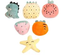Small Pet Toys, Hedgehog Enrichment Toys,6x Plush Small Pet Dough - Cute Small and Small Interactive Cone Game Animal Supplies