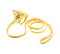 Small Pet Traction Rope and Harness Set, Comfortable Vest Leash for Ferret, Squirrel, Hamster Guinea Pig, Lightweight Walking Animals in Yellow
