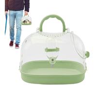 Small Pet Travel Box Hamster Carrier Cage Clear Guinea Cage Bag Lightweight Breathable Small Animal Cages and Enclosure for Lizard, Bird, Squirrel