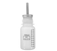 Small PET Water Bottle Drinker 100ml Leakproof for Mouse Cages | Plastic and Metal Build, Comfortable Drinking Angle, Easy to Use, White Finish, for Rats and Small Animals