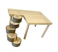 Small Pet Wood Climbing Toy For Hamsters Sugar Gliders Entertainment Platform Cage Jumping Ladder For Exercise Small Pet