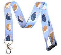 Small Pets & Animals Break Away Lanyard Key Chain Id Badge Holder (Hedgehog)
