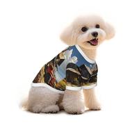 Small Pets Dogs T-Shirt, Texas Farm Tractor Print Cats Cotton Sweatshirts, for Chihuahua Yorkie Puppy Clothes Short Sleeve
