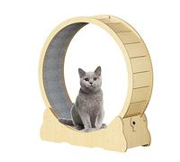 Small Pets Exercise Wheel, Cat Wooden Mute Running Spinner Wheel, Provide Exercise And Physical Stimulation, Help With Or Maintenance,M