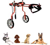Small Pets Large Dog Wheelchair for Back Legs, Adjustable Full Support Pet Wheelchair with 2 Wheels, Dog Cart Hind Legs and Feet Rehabilitation for Handicapped Dog Doggie Puppy Cat
