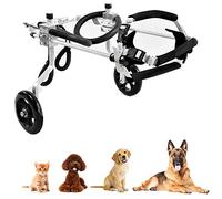 Small Pets Large Dog Wheelchair for Back Legs, Adjustable Full Support Pet Wheelchair with 2 Wheels, Dog Cart Hind Legs and Feet Rehabilitation for Handicapped Dog Doggie Puppy Cat