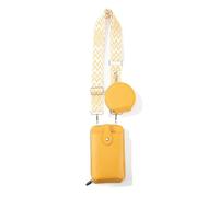 Small Phone Crossbody Bags for Women Minimalist PU Leather 2 Pieces Set Small Shoulder Bag (Yellow)