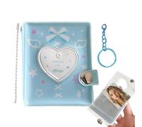 Small Photo Album - Cute Hanging Portable Holder | Storage Holder for 32 Photos, Pocket Keychain, for Daily Use, Travel, Bag, Purse, Scrapbooking, Memories, Teenagers