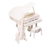 Small Piano Model - Musical Instrument Model, Piano Stool Toy | Exquisite Decoration for Birthday Children's Day Easter Offers Realistic Elegant Musical Representation