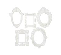Small Picture Edging - 5 Piece Retro Accessory Set Hard Casting Ornate Baroque Sculpture | Elegant Gallery Tool for Tabletop Bookshelf, Dressing Table, Photography Studio, Ornament,