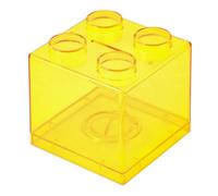 Small Piggy Bank, Coin Bank Jar Money Box for Kids and Adult, Money Bank Coin Saving Pot Container Money Pot Building Block Design Money Savings Coin Piggy Bank (Yellow A)