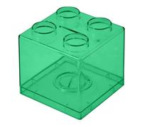 Small Piggy Bank, Coin Bank Jar Money Box for Kids and Adult, Money Bank Coin Saving Pot Container Money Pot Building Block Design Money Savings Coin Piggy Bank (Green A)