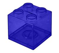 Small Piggy Bank, Coin Bank Jar Money Box for Kids and Adult, Money Bank Coin Saving Pot Container Money Pot Building Block Design Money Savings Coin Piggy Bank (Blue A)