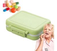 Small Pill Box | 3 Compartment Portable Pocket Pill Box | 3 Times A Day Compact Fish Oil Supplement Box For Business Trip, School