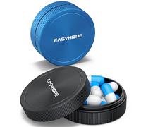 Small Pill Box & Earplug Case, (2 Pack) Metal Aluminum Alloy Waterproof Mini Travel Medicine Organizer - Portable Container, Hold Jewelry Vitamins, Fish Oil - Compatible with, Loop, Vibes, Eargasm