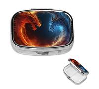 small pill box pill box pocket pill organizer and purse portable pill organizer cute fire and ice dragons medicine organizer travel pills for