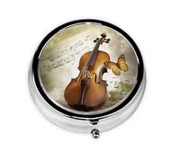 Small Pill Box Pocket Pill Case and Purse Portable Pill Organizer Cute Butterfly Cello Medicine Organizer for Vitamin Oil Supplements