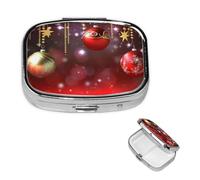 Small Pill Box Pocket Pill Case and Purse Portable Pill Organizer Cute Merry Christmas Medicine Organizer Travel Pill Box for Vitamin Supplements