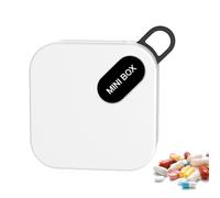 Small Pill Box - Travel Pill Box | Portable Pill | Tiny Clear Storage Container | Compartmentalized Portable Multifunctional for Candy Storage Needles Rings Bag Set