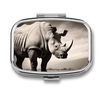 Small Pill Box Travel Pill Case with 2 Compartments Portable Pills Container South Africa Animal Pills Organizer Vitamin Organizer Fish Oil Box Pocket Medicine Organizers