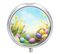 Small Pill Case April Easter 3 Compartments Portable Pill Container