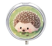 Small Pill Case Little Hedgehog 3 Compartments Portable Pill Container