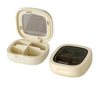 Small Pill Case Portable Travel Pill Organiser Pocket 4 Compartments Mini Tablet Box Moistureproof Vitamin Holder for Daily Compact Travel Storage