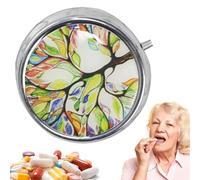 Small Pill Container - Travel Pill Organizer | Waterproof Medicine Case | 3 Compartments Portable Pill Container | Compact Medicine Storage | Complete The Contents