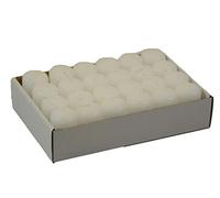 Small Pillar Candles - Pack of 24 - Height 5 cm / Diameter 3 cm - Colour: White - Safe Candle