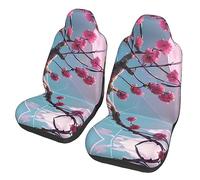 Small Pink Flowers Dua Sarung JOK Mobil,& Sarung JOK Mobil Depan, Cocok Untuk Sebagian Besar Mobil, SUV, Truk, Van, Dll.