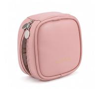Small Pink Makeup Bag with Compartments Portable Leather Travel Makeup Organizer Waterproof Cosmetic Bag for Mother's Day Christmas Women's Gifts Makeup Bag for Travel Handbag Essentials