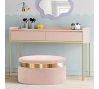 Small Pink Wooden Kids Desk with Storage - Zion