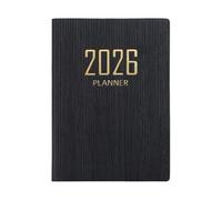 Small Planner 2026 - A7 10.6x7.8cm Pocket Calendar Notebook Imitation Leather Cover Diary 365 Day Paper Schedule Organizer | Agenda System Notes Budget Time Management Focus Goals Routine Tracking