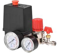 Small Plastic Air Compressor Pressure Switch, Lightweight Valve Regulator With Gauge, Replacement For Clarke Bandit 6L Oilless, 2Pcs