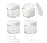 Small Plastic Containers with Lids 10PCS 20ml Empty Plastic Cosmetic Jars, Clear Travel Cosmetic Container, Mini Cosmetic Containers, for Face Creams, Sample, Make-Up, Glitter Nail Art