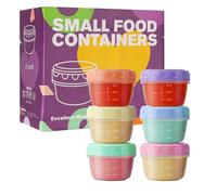 Small Plastic Containers with Lids Small Sauce Pots with Lids 80 ml Round Snack Pots Reusable Small Food Containers with Lids for Jars Dips Salads Chutney Restaurants Takeaway Catering 2oz 6 Pack