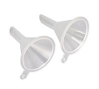 Small Plastic Funnel Set, Clear Mini Funnel for Kitchen Use, 2pcs Multi-Purpose Funnels for Filling Bottles, Spice Racks, and Powder, Reusable Kitchen Tool