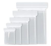 Small plastic Grip Seal Bags,100PCS Resealable Clear Thickening Sealable Bags Ziplock Reusable Mini Sealed Bag Zip Locked for Kitchen Candies Jewellery Storage (6.3 ''x 9.4 ''(16x24cm))