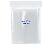 Small plastic Grip Seal Bags,100PCS Reusable Clear Sealable Seal Bags Ziplock Bags Thickening Reusable Mini Sealed Bag Zip Locked Bag for Kitchen Biscuits Nuts Jewelry (2.7"x 4"(7x10cm))