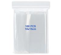 Small plastic Grip Seal Bags,100PCS Reusable Clear Sealable Seal Bags Ziplock Bags Thickening Reusable Mini Sealed Bag Zip Locked Bag for Kitchen Biscuits Nuts Jewelry (4"x 6"(10x15cm))