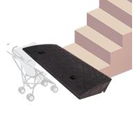 Small Plastic Threshold Ramp, 7-13cm Non-Slip Rise Driveway Ramps, Lightweight Portable Handicap Curb Ramp For Doorways Home Steps(Black,50x27x12cm)