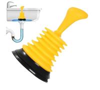 Small Plunger with Strong Suction Drain Unclogging Power, 19x11.3x11.3cm, Bathtub Drain Clog Remover, Kitchen Sink Plunger. Multi- D Rain Compatibility, for Homeowners Plumbers Restaurants Ho