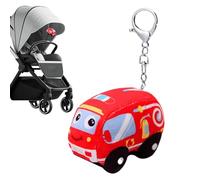 Small Plush Keychain - Plush Fire Truck Doll Stuffed Vehicle Toys,Learning Bag Charm for Room Purse Bedroom Home Backpack Cribs Kids Handbag Girls Preschool Birthday