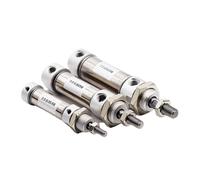 Small Pneumatic Air Cylinder MA16/20/25-25X50*75X100*125X150X200S-U Round-End Stainless Steel Double Acting(Stroke 180mm,MA25 (Bore 25mm))