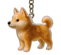 Small PO 15G Dog Shaped Pet Hair Collector Keychain Tunable for Dogs Cats Storage Box Memorial Memorial Gift, A, Plywood, See description