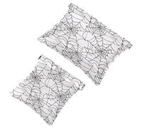 Small Pocket Cosmetic Bag, Squeeze Top Travel Makeup Bag for Purse, No Zipper Self-Closing Mini Makeup Pouch for Women Girls, Seamless Pattern with Spider Webs